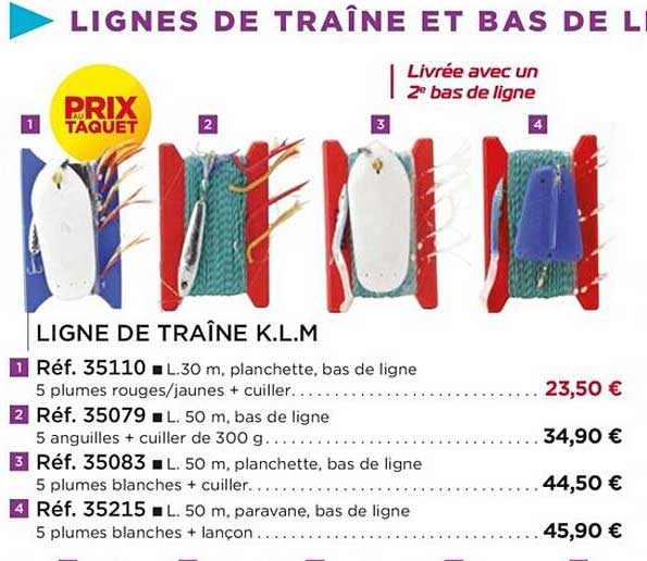 ligne de traîne k.l.m