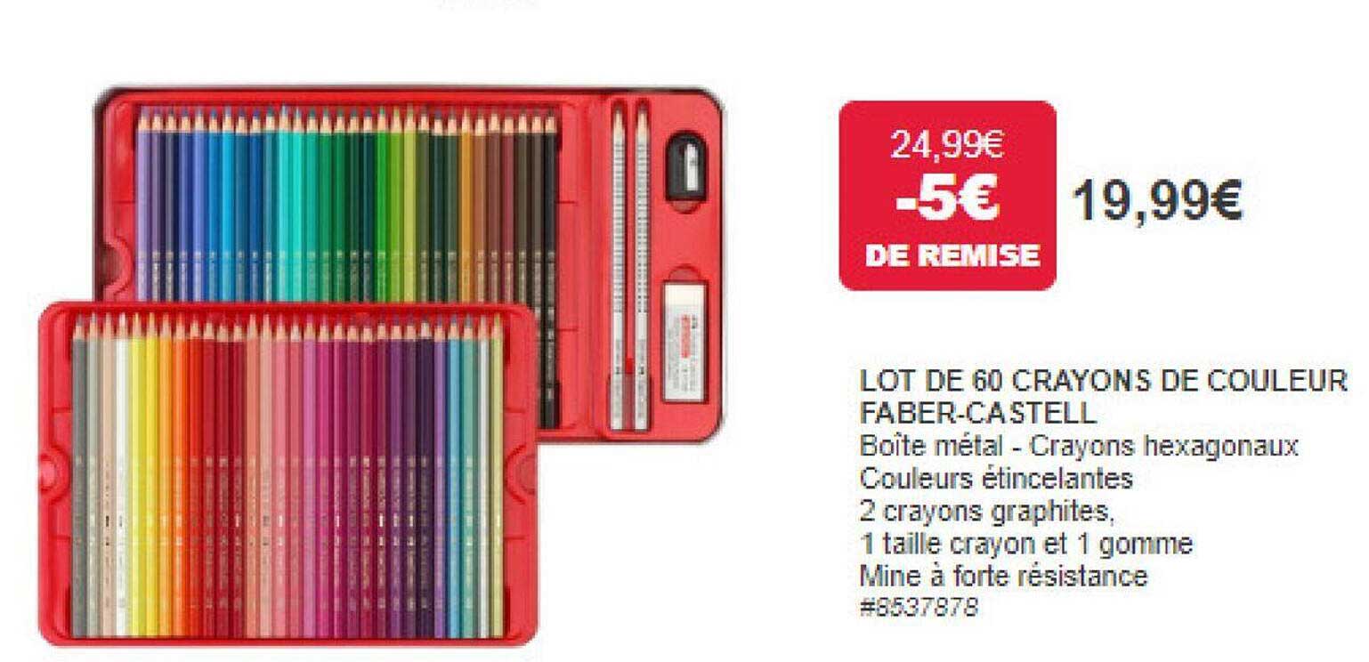 lot de 60 crayons de couleur faber-castell