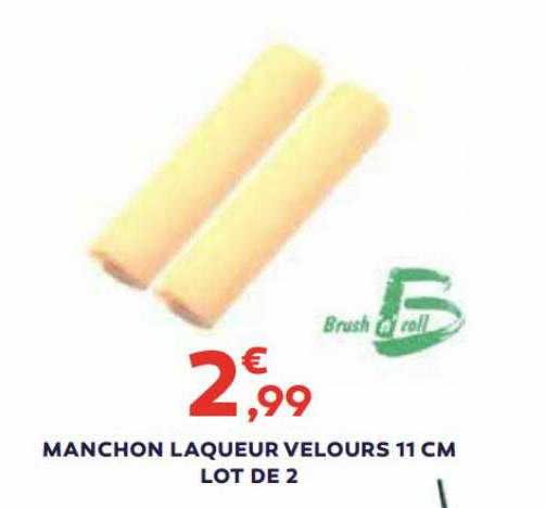 manchon laqueur velours 11 cm lot de 2