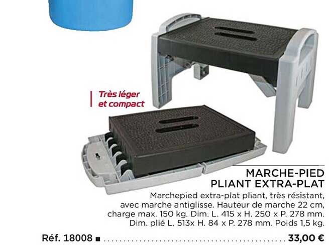 marche-pied pliant extra-plat