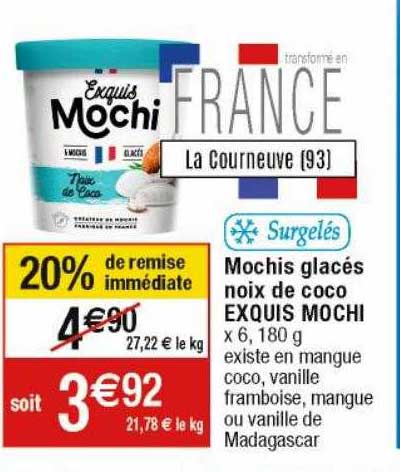 Mochis Glacés Noix De Coco Exquis Mochi