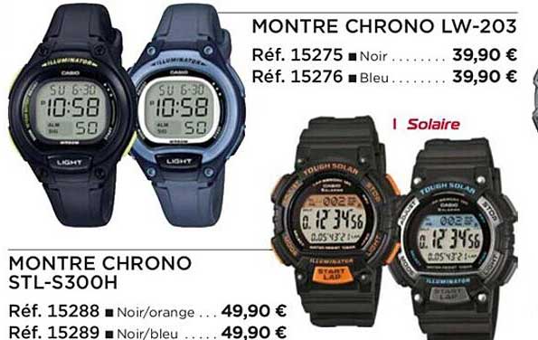 montre chrono lw-203, montre chrono stl-s300h