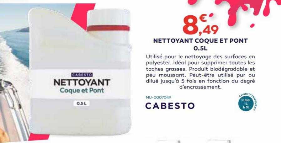 nettoyant coque et pont 0.5 l cabesto
