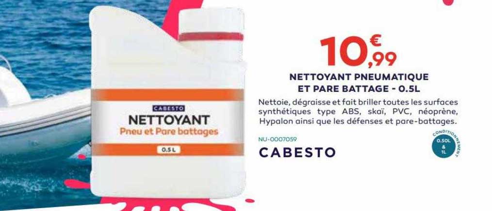 nettoyant pneumatique et pare battage - 0.5 l cabesto