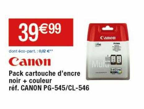 pack cartouche d'encre noir + couleur canon
