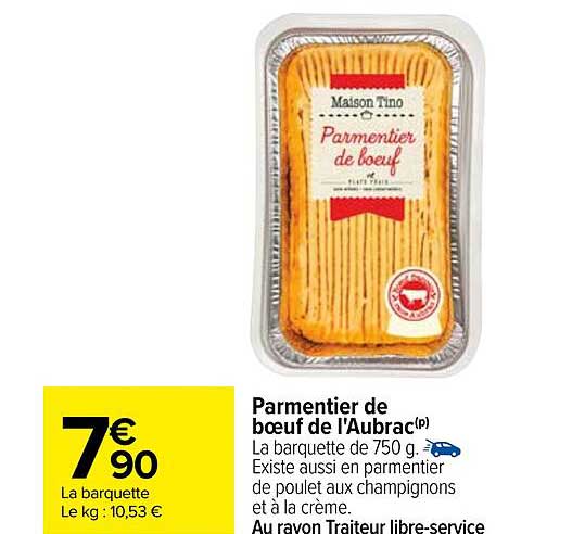 parmentier de bœuf de l'aubrac