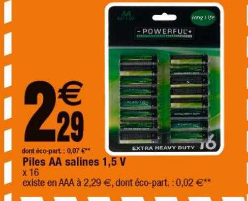 piles aa salines 1,5v