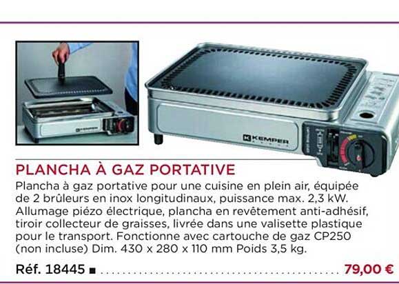 plancha à gaz portative