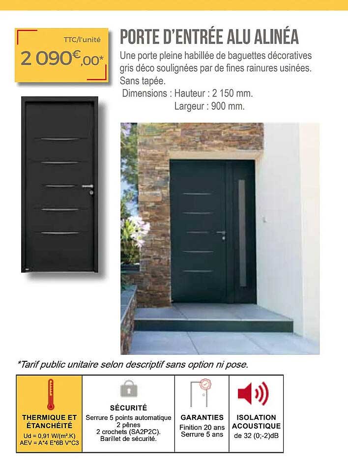 Porte D'entrée Alu Alinéa