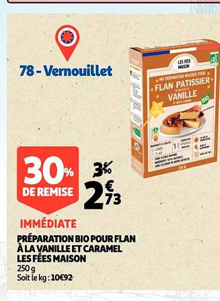 préparation bio pour flan à la vanille et caramel les fées maison