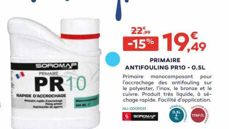 primaire antifouling pr10 - 0.5 l soromap