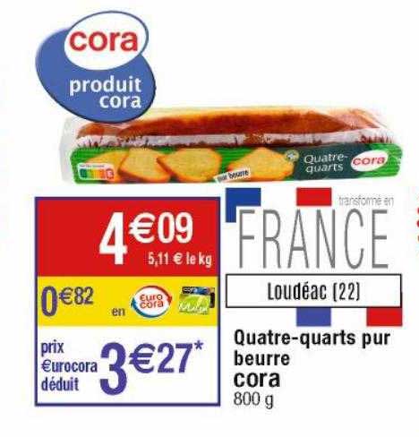 quatre-quarts pur beurre cora