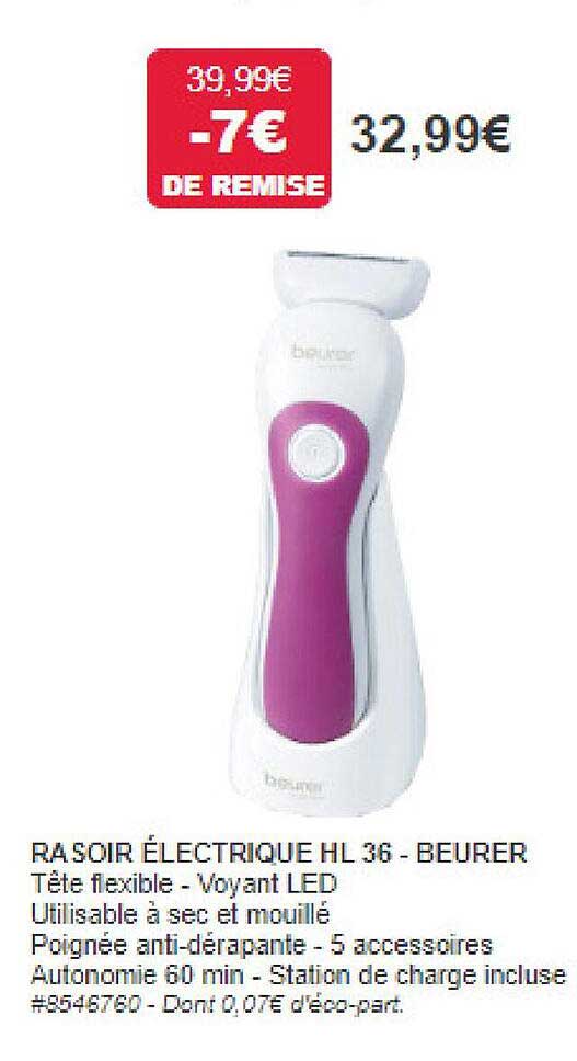 Rasoir électrique Hl 36 - Beurer