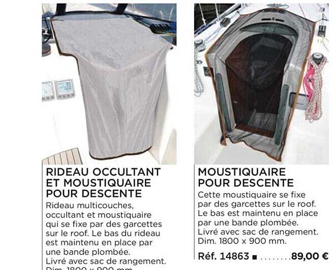 rideau occultant et moustiquaire pour descente, moustiquaire pour descente