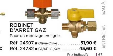 Robinet D'arrêt Gaz