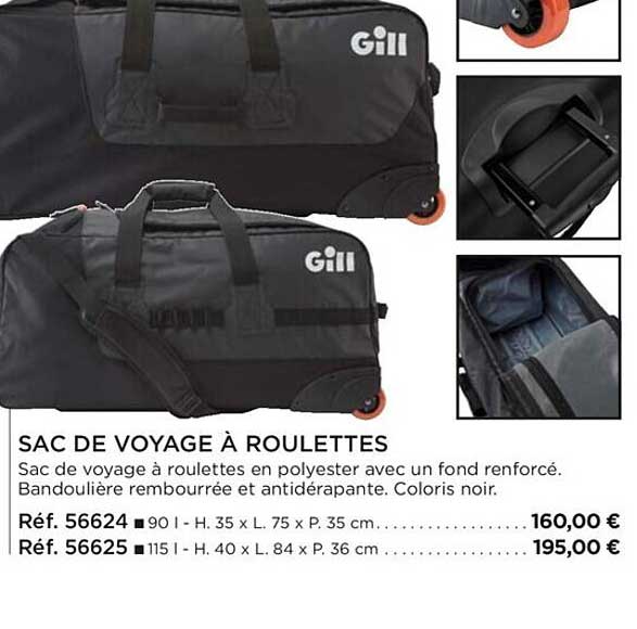 sac de voyage à roulettes gill