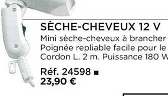 sèche-cheveux 12v
