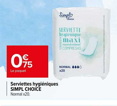 Serviettes Hygiéniques Simpl Choice