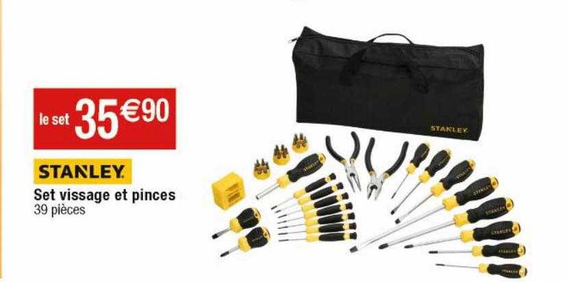set vissage et pinces stanley