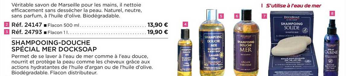 shampooing-douche spécial mer docksoap