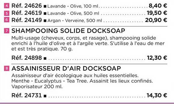 Shampooing Solide Docksoap, Assainisseur D'air Docksoap