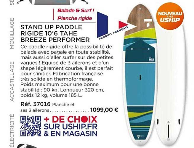 stand up paddle rigide 10'6 tahe breeze performer