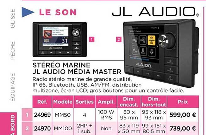 stéréo marine jl audio média master
