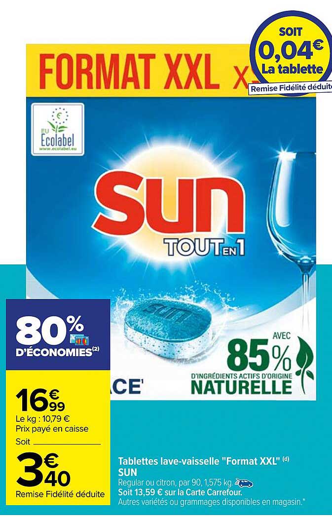 tablettes lave vaisselle "format xxl" sun