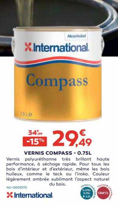 vernis compass - 0.75 l international