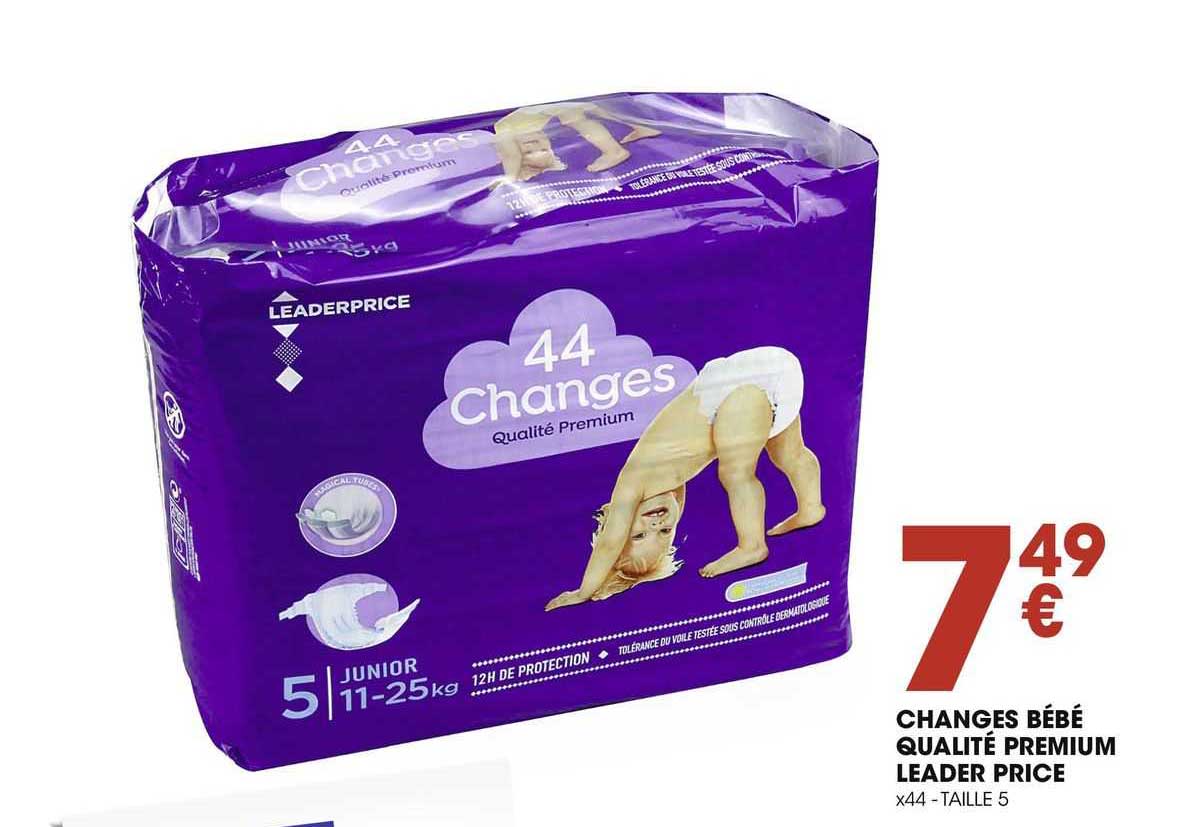 changes bébé qualité premium leader price