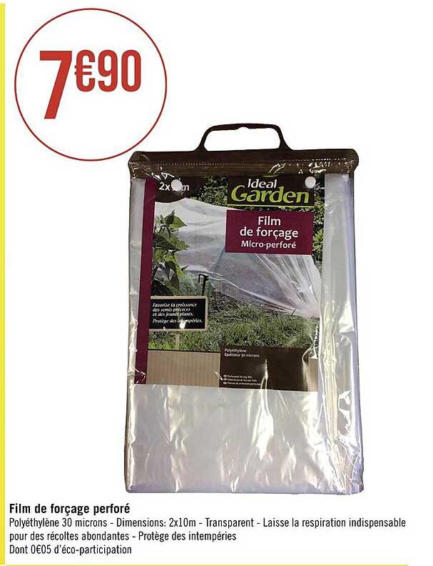 film de forçage perforé ideal garden