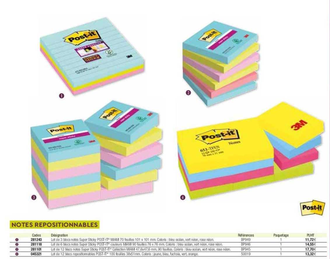 notes repositionnables post-it