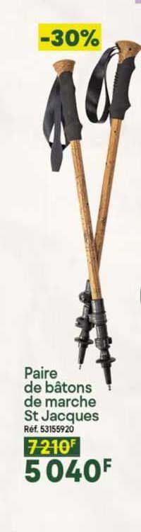 paire de bâtons de marche st jacques