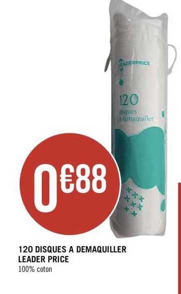 120 disques à démaquiller leader price