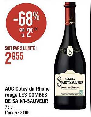 aoc côtes du rhône rouge les combes de saint-sauveur