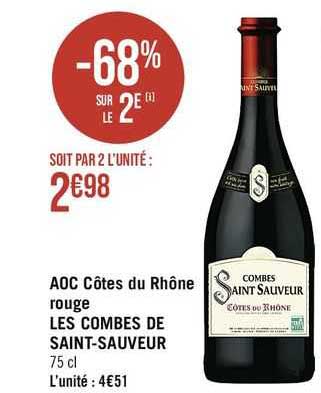 aoc côtes du rhône rouge les combes de saint-sauveur