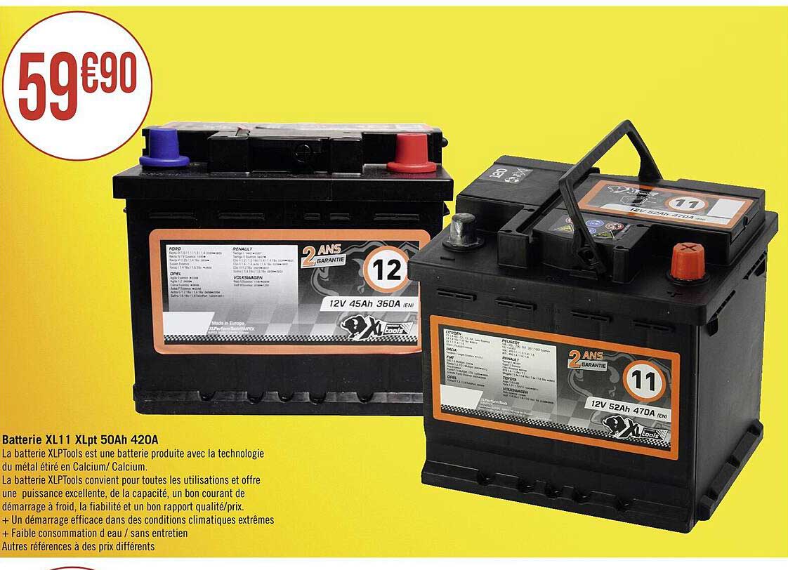 batterie xl 11 xlpt 50Ah 420A