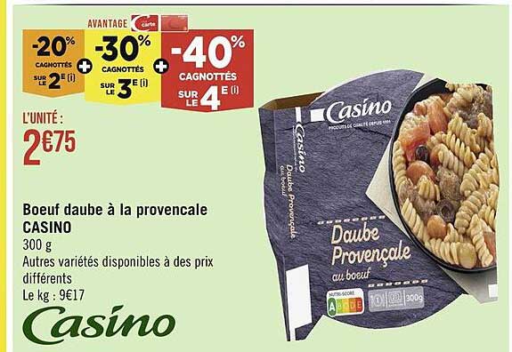 bœuf daube à la provençale casino