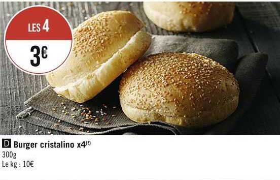 Burger Cristalino X 4