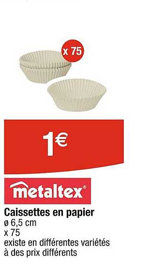 Caissettes En Papier Metaltex