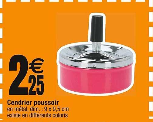 cendrier poussoir