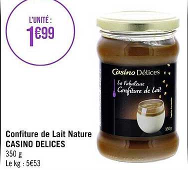 Confiture De Lait Nature Casino Délices