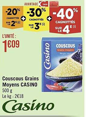 couscous grains moyens casino