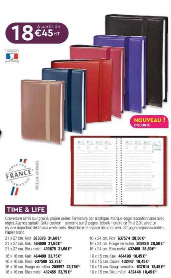 couverture simili cuir grainé time & life