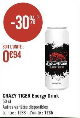 crazy tiger energy drink