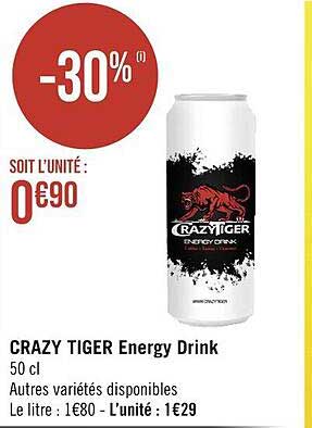 crazy tiger energy drink