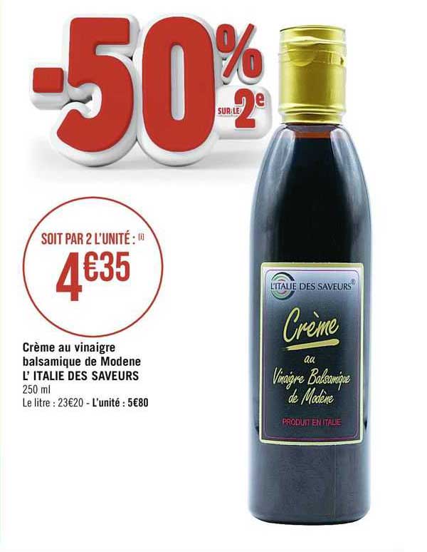 crème au vinaigre balsamique de modène l'italie des saveurs