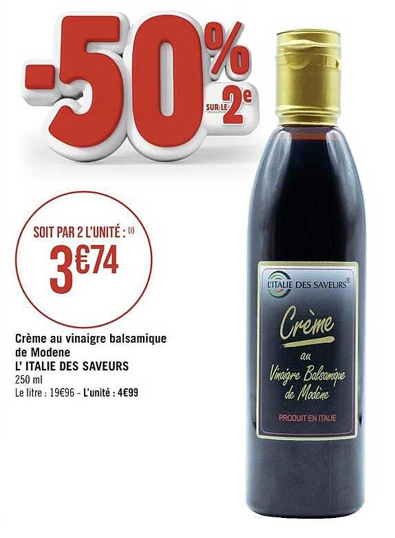 crème au vinaigre balsamique de modène l'italie des saveurs
