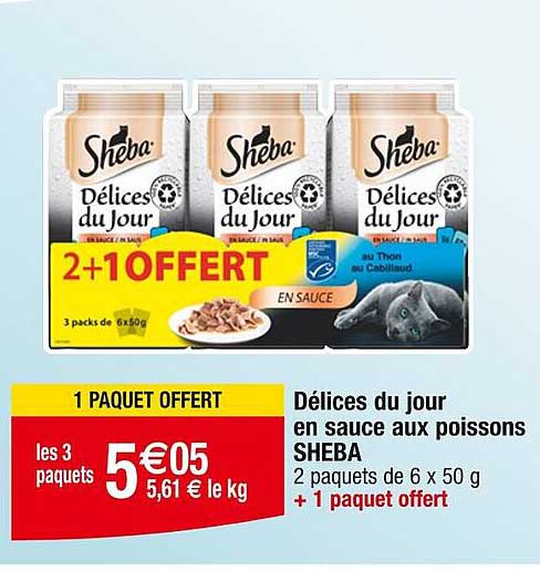 délices du jour en sauce aux poissons sheba