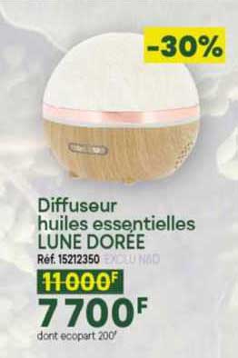 diffuseur huiles essentielles lune dorée